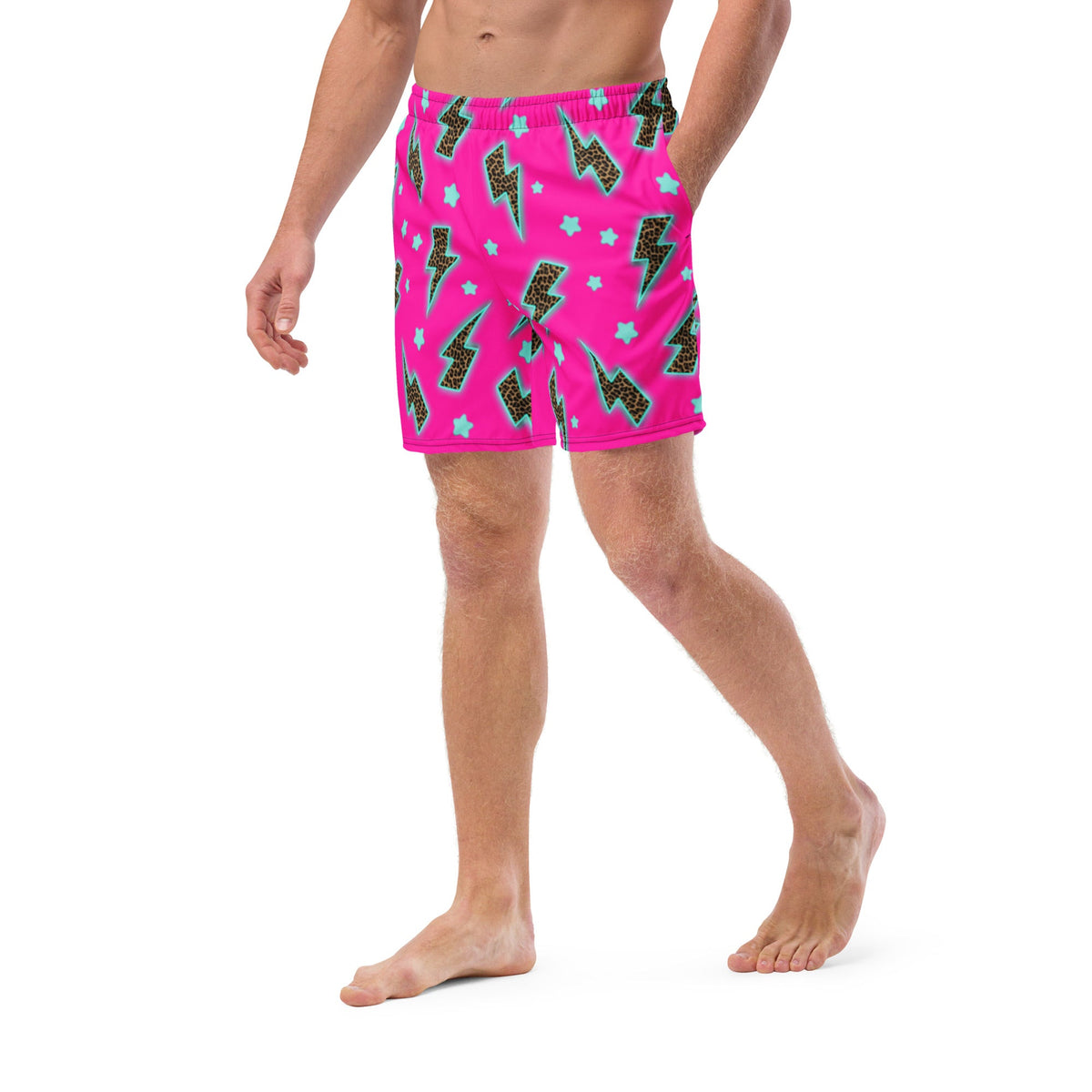Baha Ranch Yeehaw Leopard Lightning Men's Swim Trunks