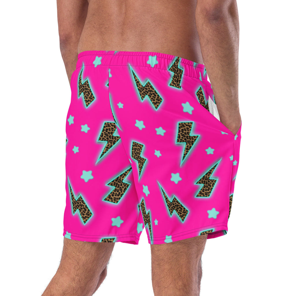 Baha Ranch Yeehaw Leopard Lightning Men's Swim Trunks