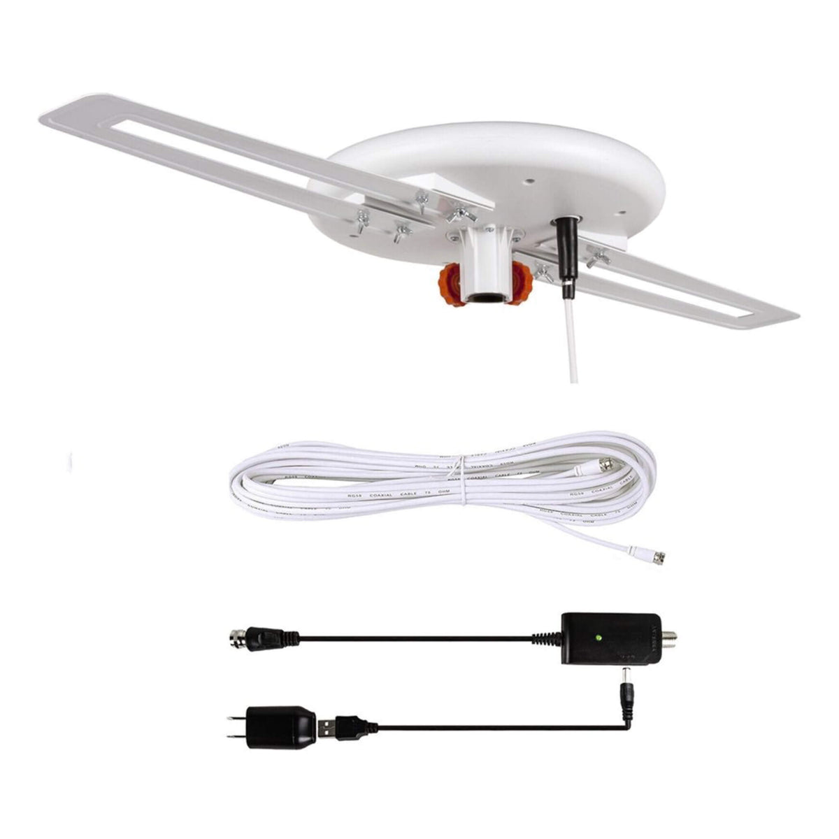 Amplified Outdoor Long Range Omni Directional Digital HDTV Antenna, 150 Miles (SAK91588)
