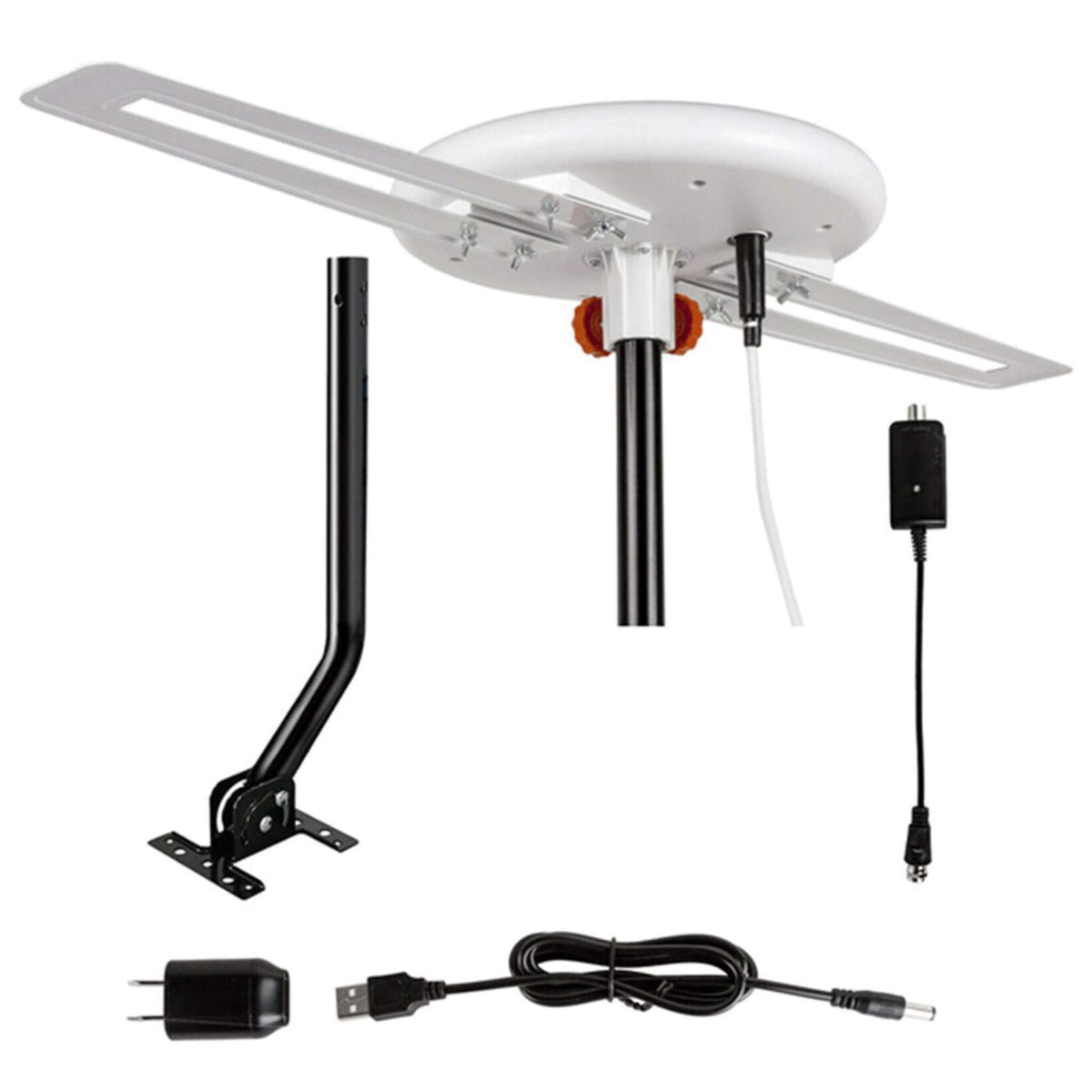 Amplified Outdoor Long Range Omni Directional Digital HDTV Antenna, 150 Miles (SAK91588)