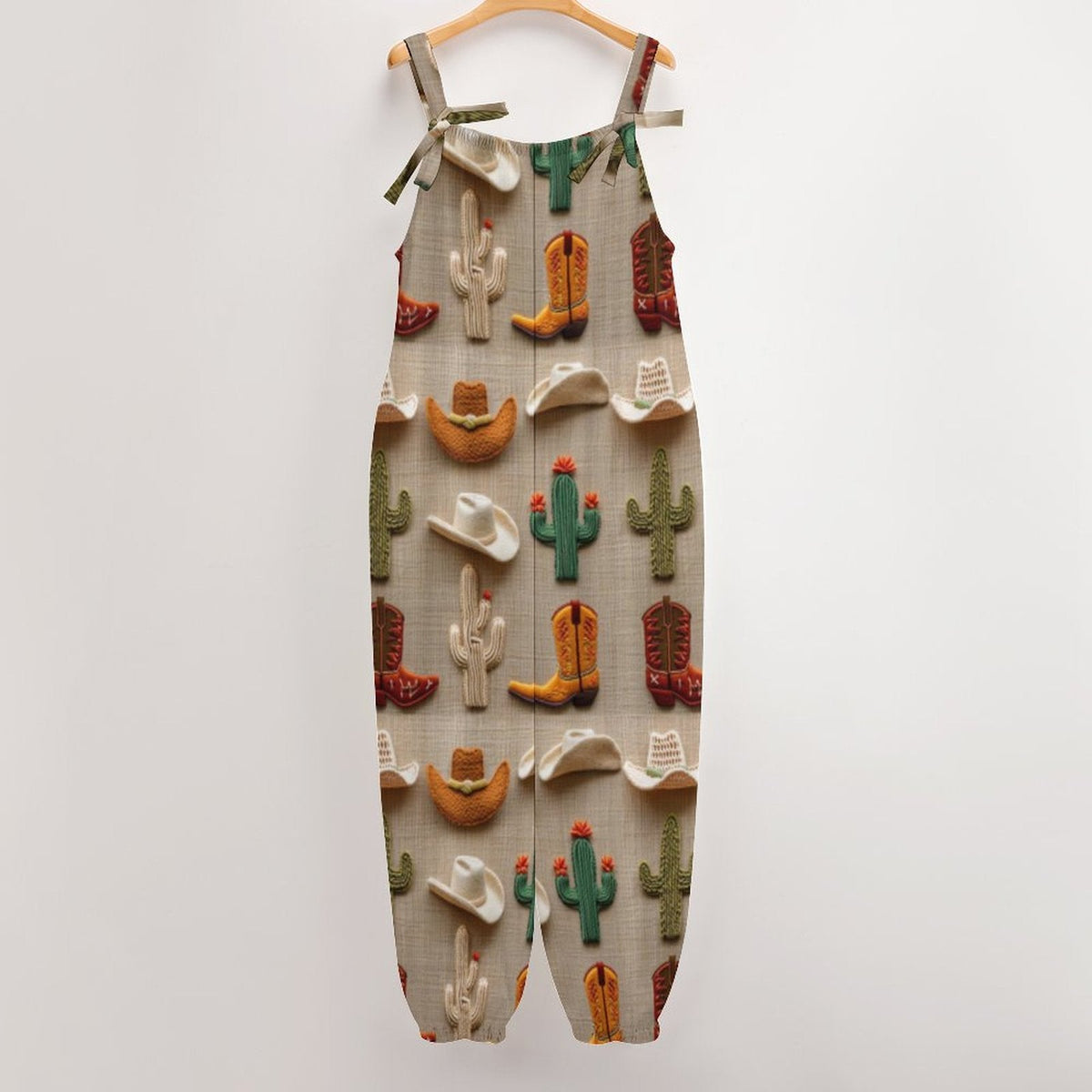 Baha Ranch Cactus Boots Hat Western Overalls Jumpsuit