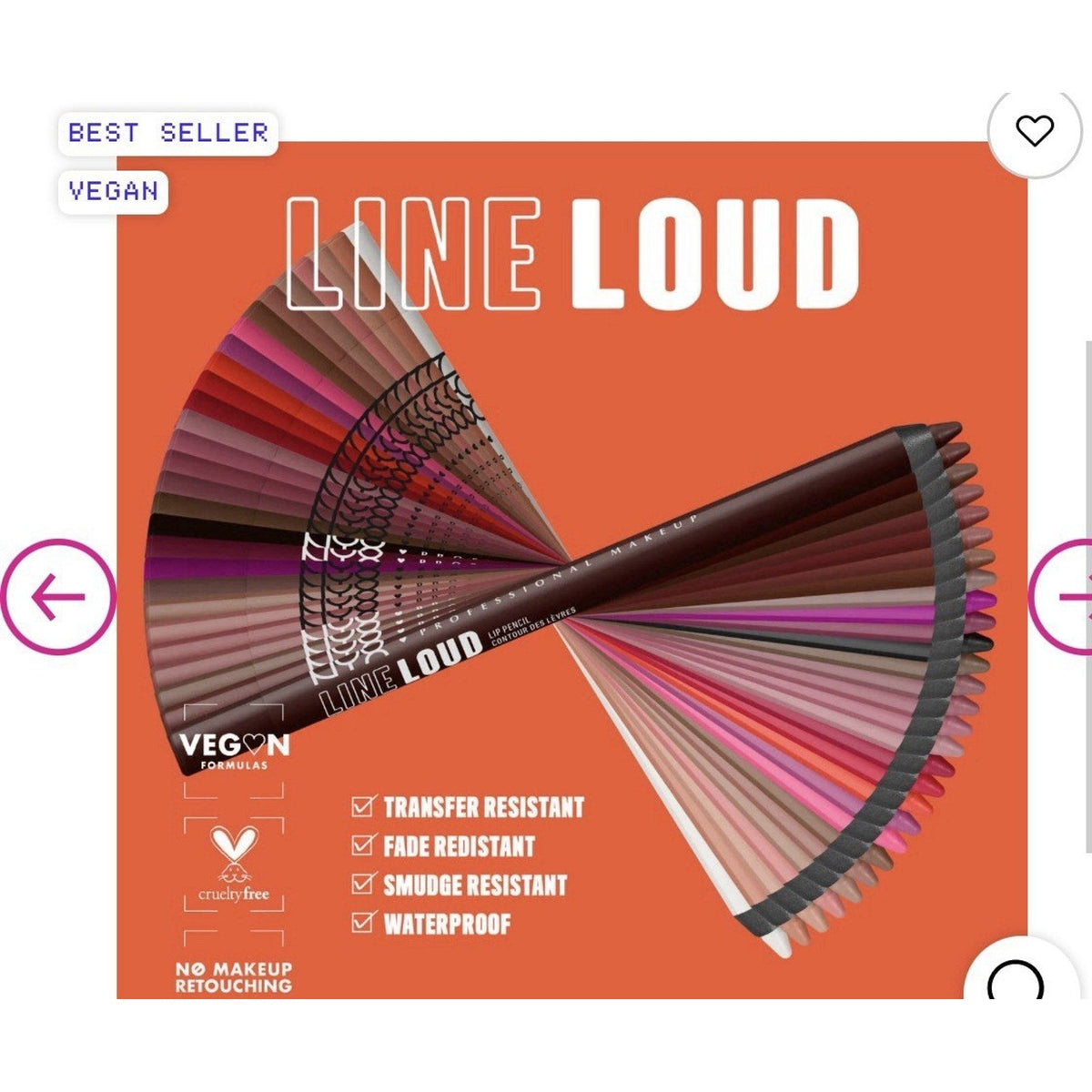 NYX Line Loud Vegan Longwear Lip Liner, Trophy Life – Set of 25