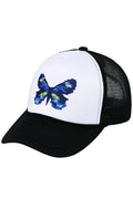 C.C Hand Painted Abstract Butterfly Trucker Cap