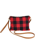 Buffalo Check Crossbody Clutch Bag