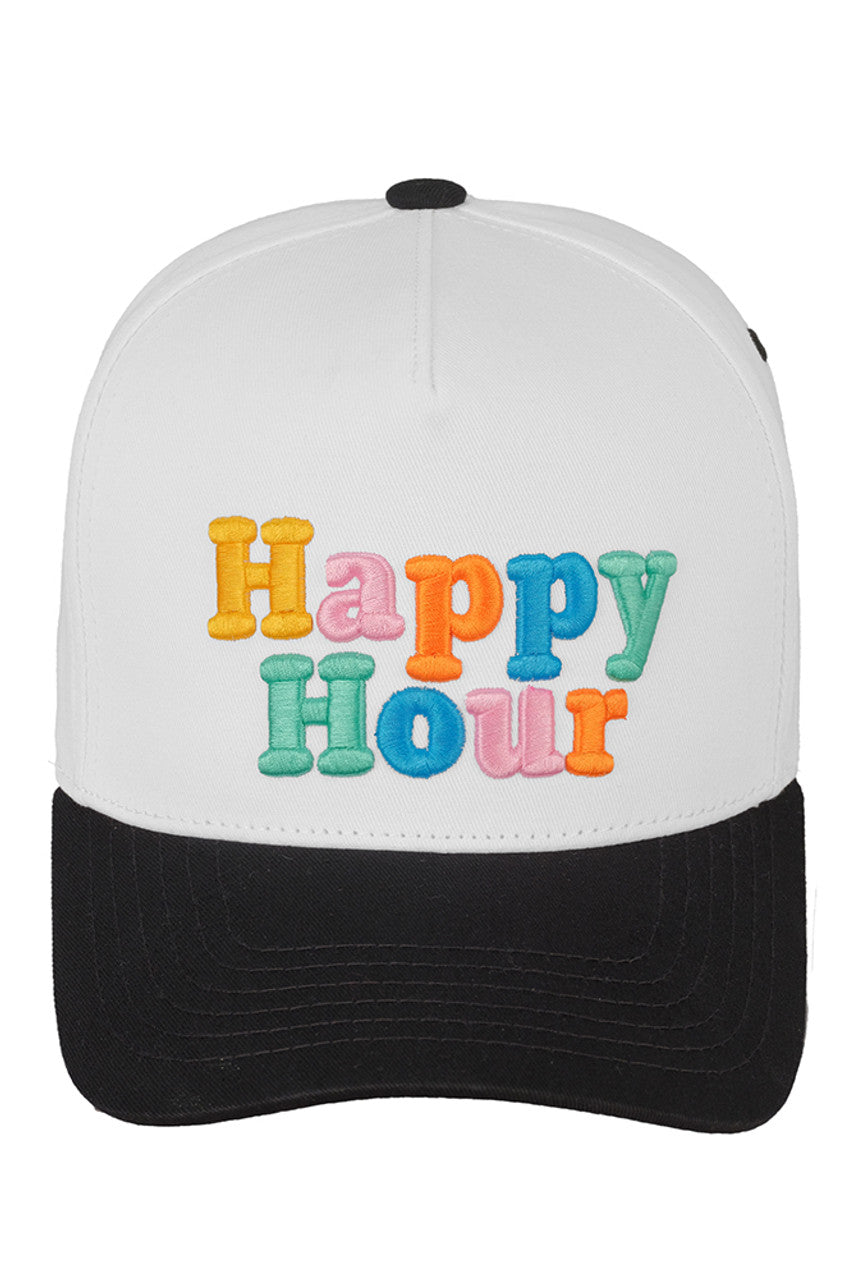 C.C HAPPY HOUR Embroidered Trucker Cap