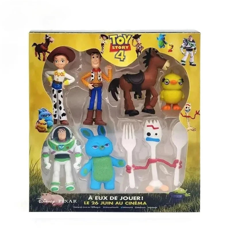 Toy Story 5 Action Figures Toys Woody Buzz Lightyear Jessie Lilypad Dolls Cake Toppers Desktop Ornaments Birthday Christmas Gift