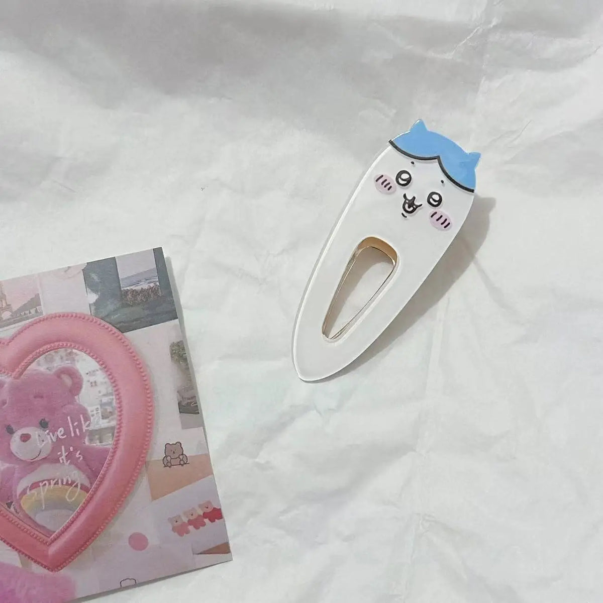 Kawaii Chiikawas Character Hair Clips Cute Cartoon Acrylic Duckbill Clips Funny Anime Hair Accessories for Daily Use