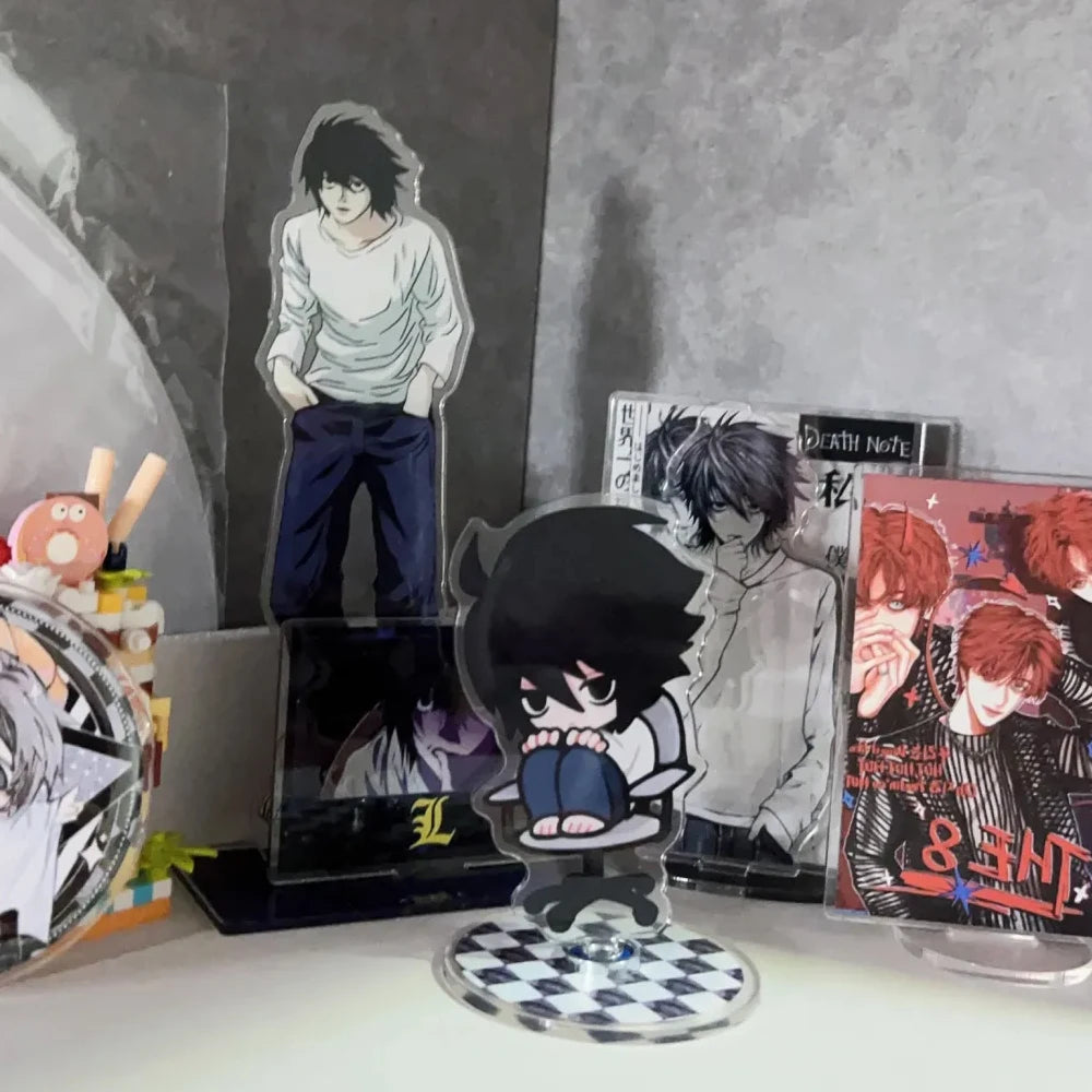 Anime Death Note Cosplay L.Lawliet Acrylic Stand Desktop Decoration Standing Plate Unisex Collection Prop