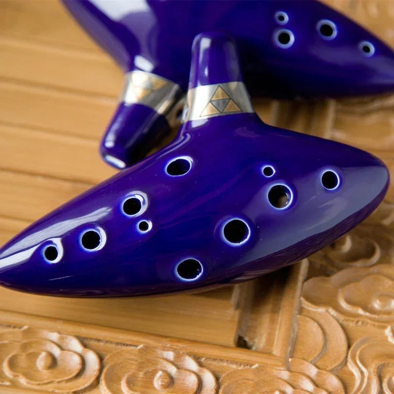 Hot﻿ Ocarina Ceramic Legend Of 12 Tones Alto C Ceramic Ocarina Musical Instrument with Song Book Neck String Neck Cord