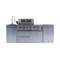 Aurelia 46-Inch 4-Burner 72K BTU Stainless Steel Outdoor BBQ Kitchen Grill Island With 46-Inch 4-Burner 85K BTU Grill, Rotisserie Kit, And Cabinets (SAK93192)