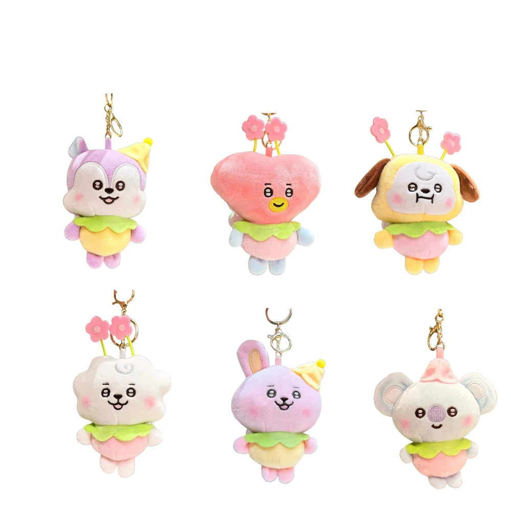 BT21 Chimmy Cooky koya Shooky Tata Creative Anime Peripheral Cartoon Keychain Personality Cute Backpack Decorative Doll Pendant