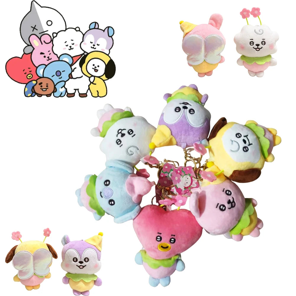 BT21 Chimmy Cooky koya Shooky Tata Creative Anime Peripheral Cartoon Keychain Personality Cute Backpack Decorative Doll Pendant