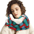 Colorful Pattern Soft Sherpa Infinity Scarf