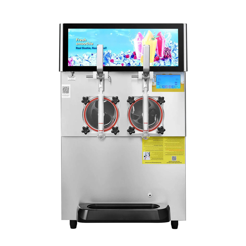16L Commercial 1155W Double Bowl Stainless Steel Slushy Margarita Machine (SAK98402)