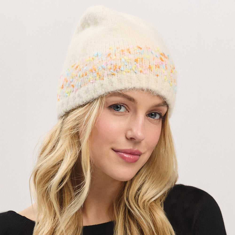 Confetti Solid Winter Beanie Hat