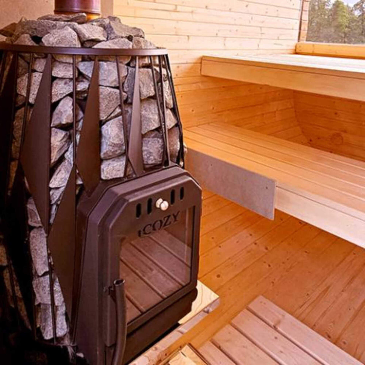 Cozy Heat OG Wood-Burning Sauna Stove With Sauna Stones [COZY OG] (SAK37298)