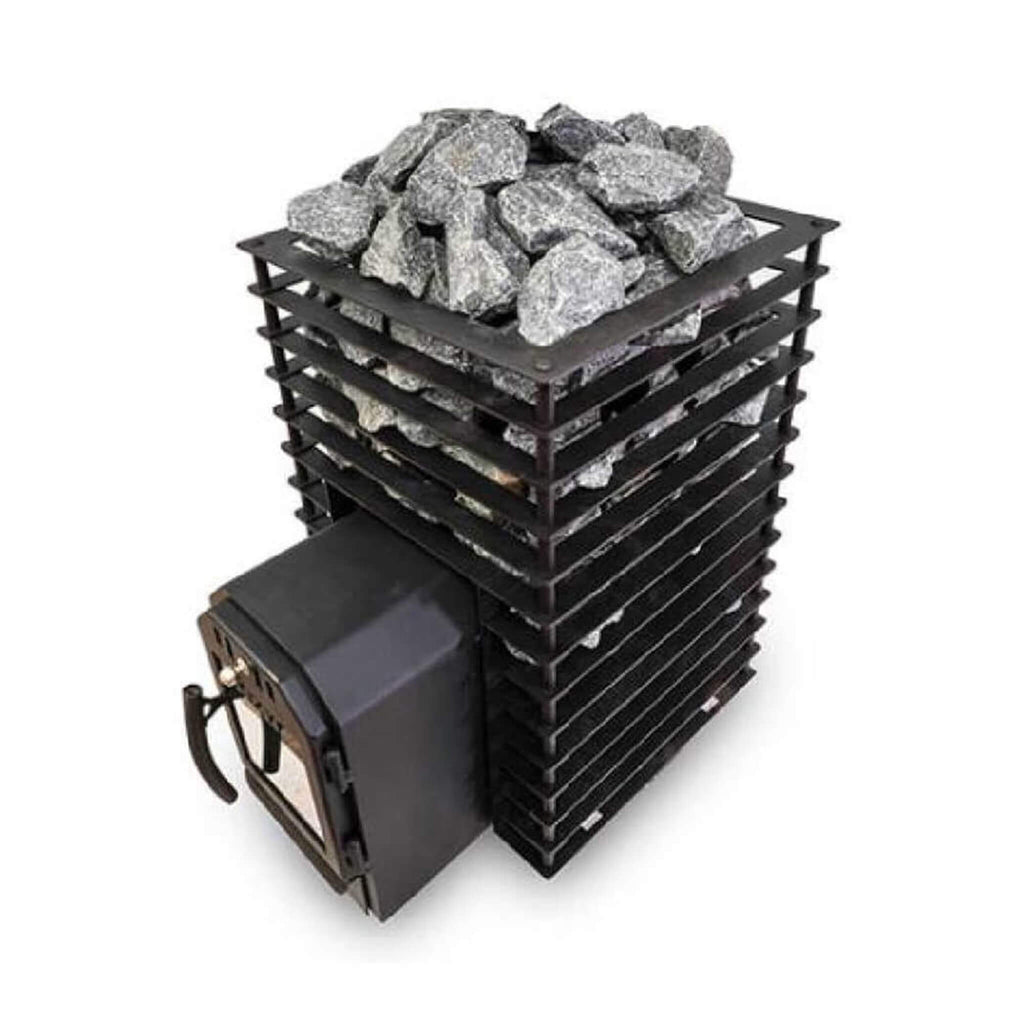 Cozy Heat Quattro Thru-Wall Square Style Sauna Stove With Sauna Stones [COZY QUATTRO TW] (SAK81754)