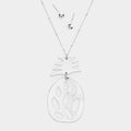 Cut out Pineapple Link Pendant Necklace