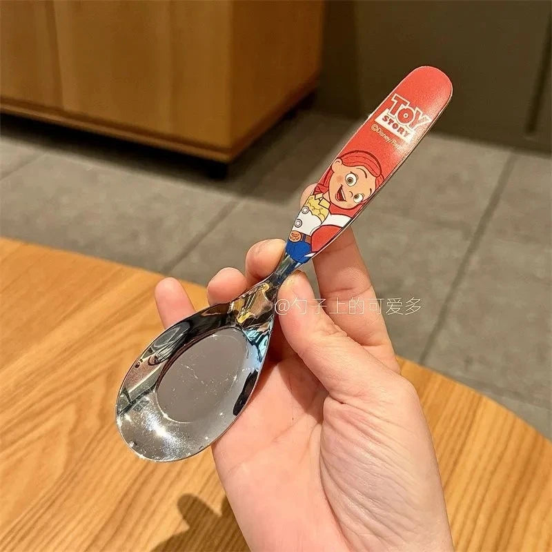 Toy Story 5 Spoon Fork Cutlery Set Woody Buzz Lightyear Jessie Forky Alien Cartoon Character Birthday Christmas Gift For Fans