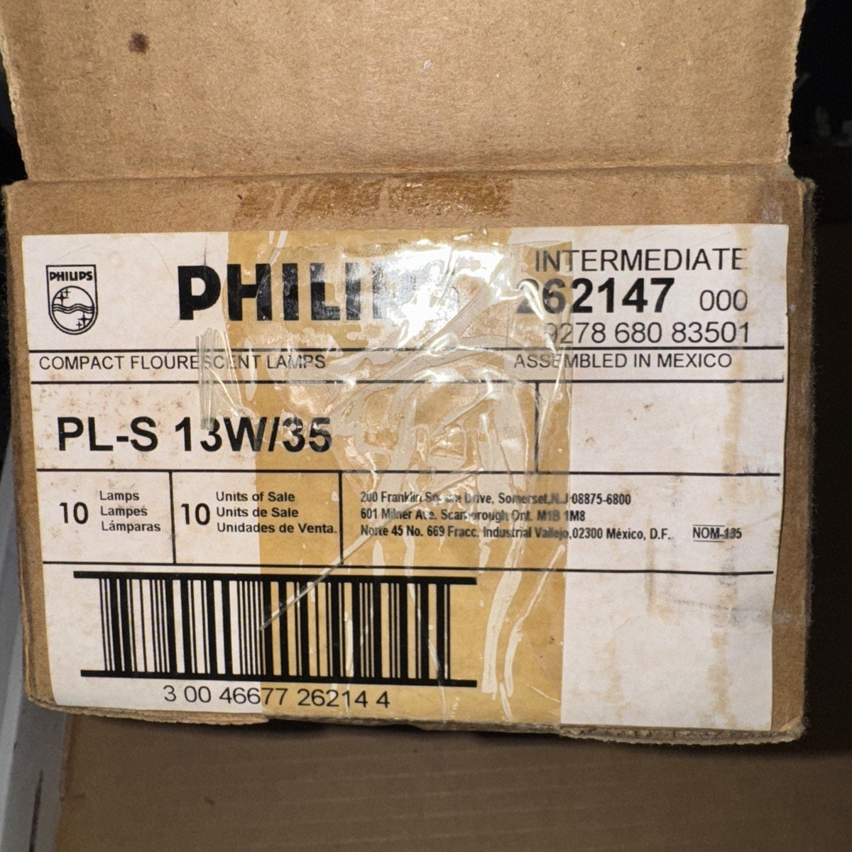 Set of 10 Philips PL-S 13W/35 Fluorescent Lamp Light Bulb PLS