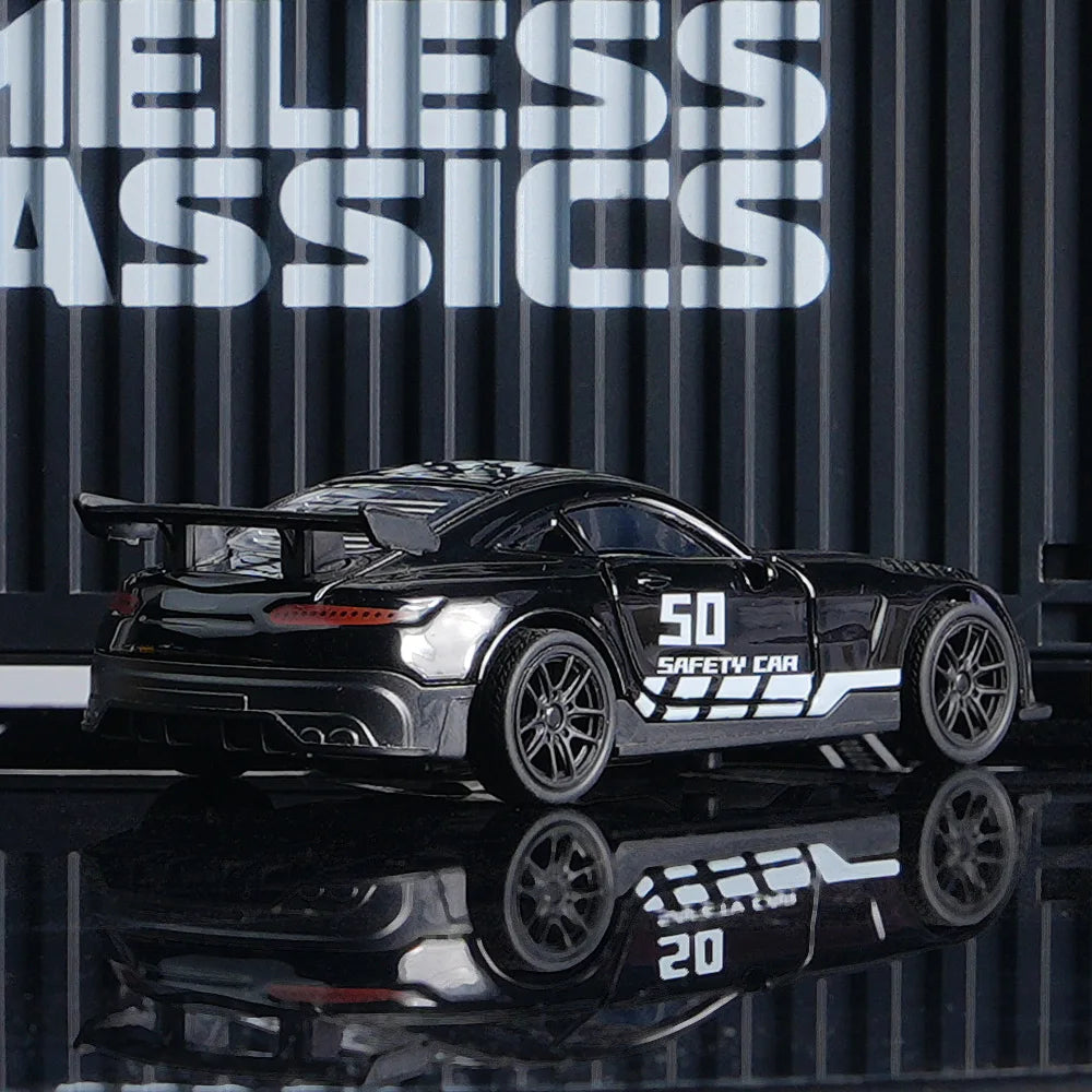 AMG Diecast Car Model, Alloy Sports Car Decor, 10.6cm Black Collectible Vehicle, Premium Desktop Ornament for Car Enthusiasts