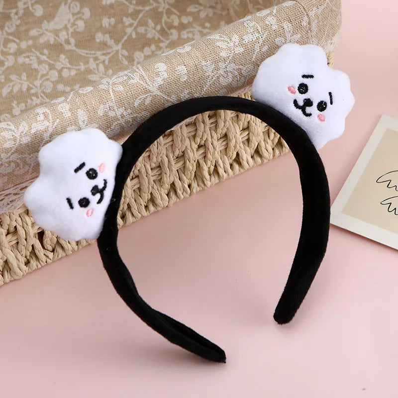 BT21 koya RJ Shooky Man Tata Chimmy Cooky Creative Cartoon Cute Doll Headband Secondary Animation Peripheral Decoration Headband