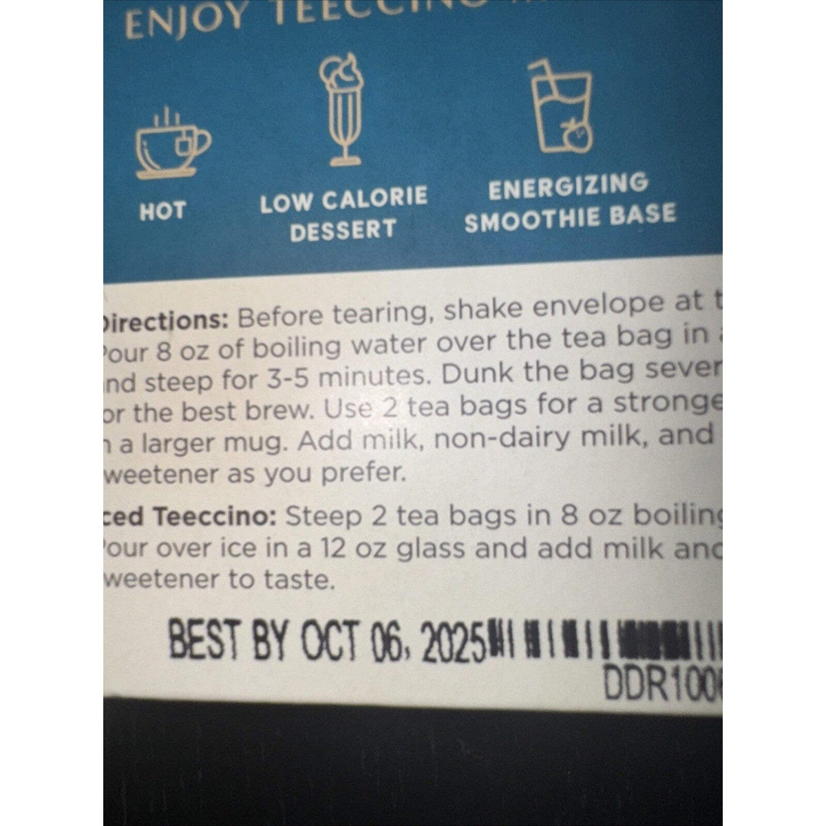 Teeccino Dandelion Dark Roast Chicory Herbal Tea, Organic, 20 Tea Bags