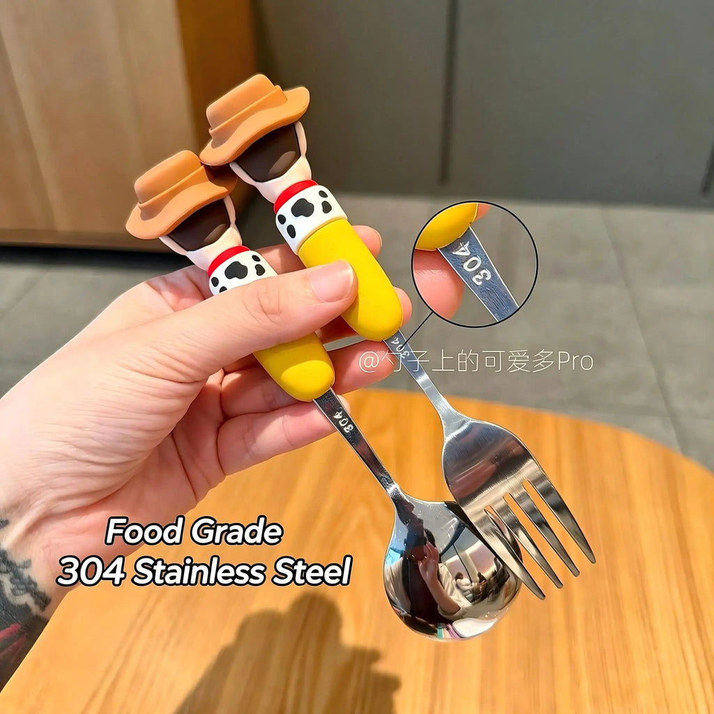 Toy Story 5 Spoon Fork Cutlery Set Woody Buzz Lightyear Jessie Forky Alien Cartoon Character Birthday Christmas Gift For Fans