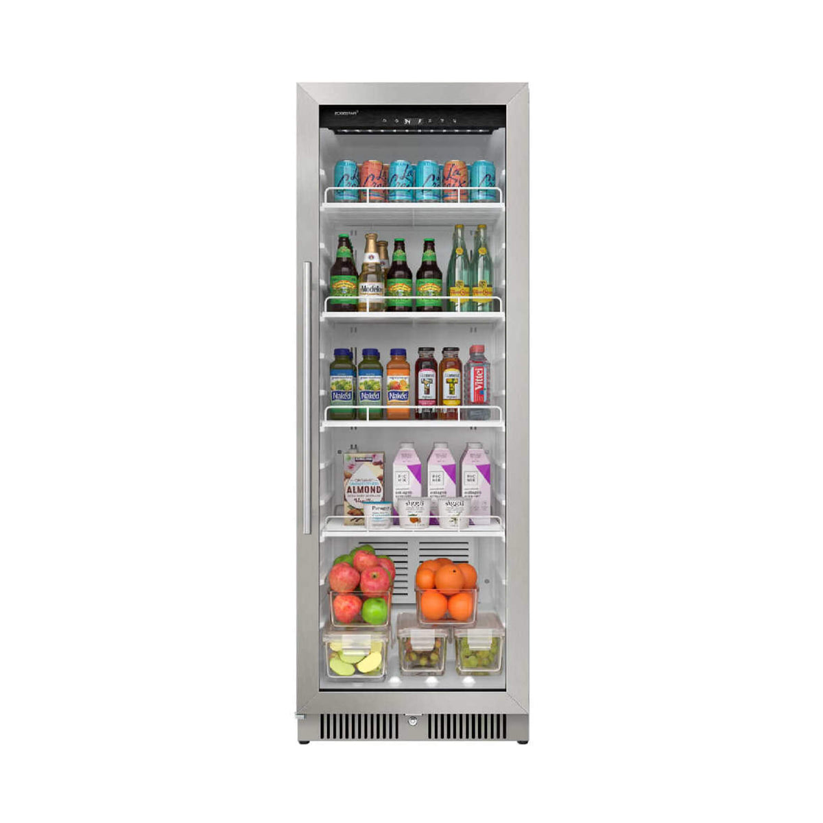 Edgestar 22-Inch 10.1 Cubic Feet Commercial Beverage Merchandiser With Temperature Alarm and Reversible Door [VBM101SS] (SAK45983)