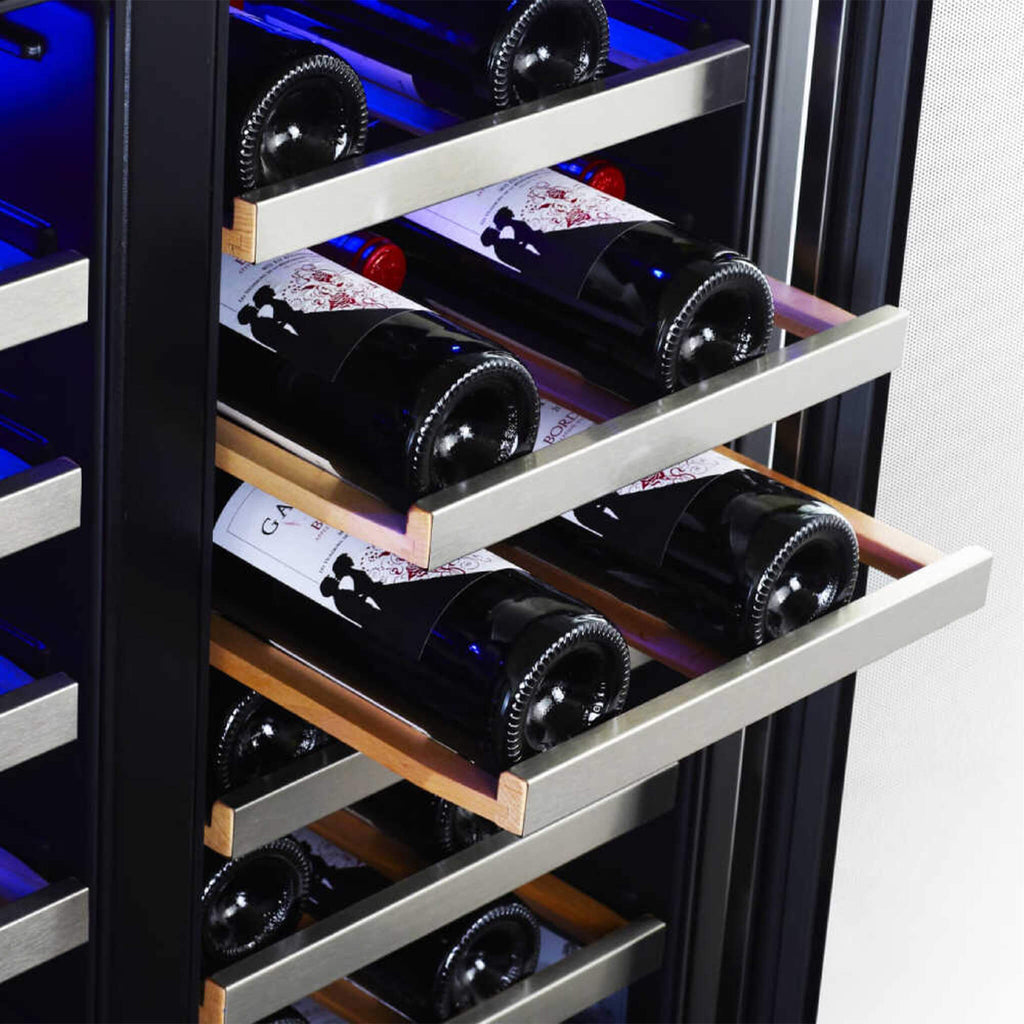 Edgestar 30-Inch Wide 56 Bottle Built-In French Door Wine Cooler With Door Locks [CWR5631FD] (SAK56381)