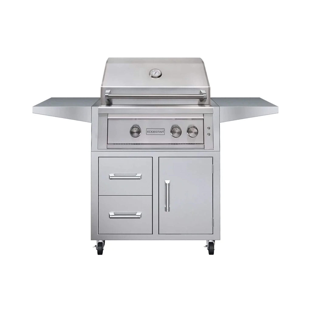 Edgestar 60K BTU 30-Inch Freestanding LED Lighting Grill And Cart With Rotisserie (SAK63985)