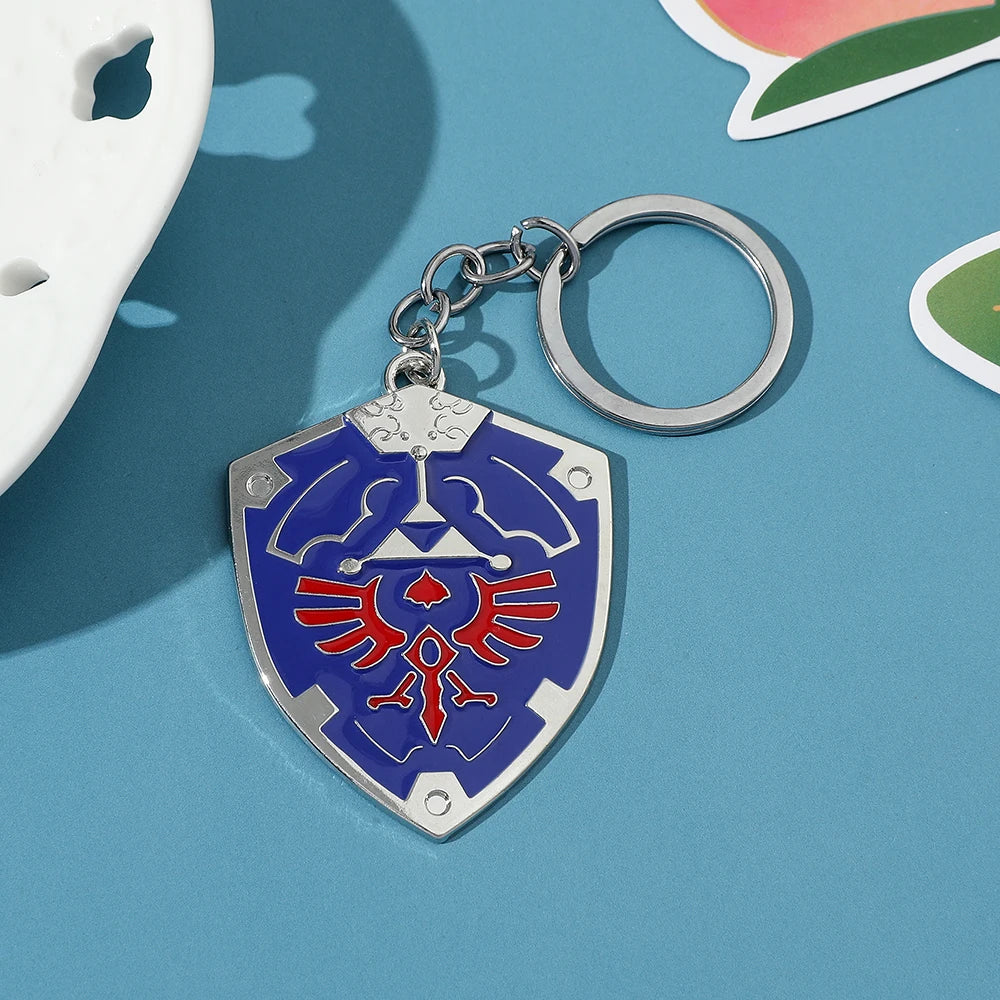 The Legend of Zeldas Pendant Keyring for Men Women Vintage Triforce Triangle Amulet Key Chain Cosplay Party Gifts