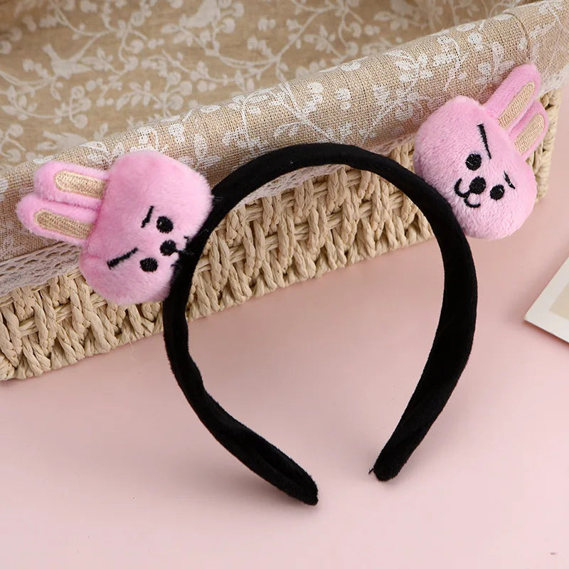 BT21 koya RJ Shooky Man Tata Chimmy Cooky Creative Cartoon Cute Doll Headband Secondary Animation Peripheral Decoration Headband