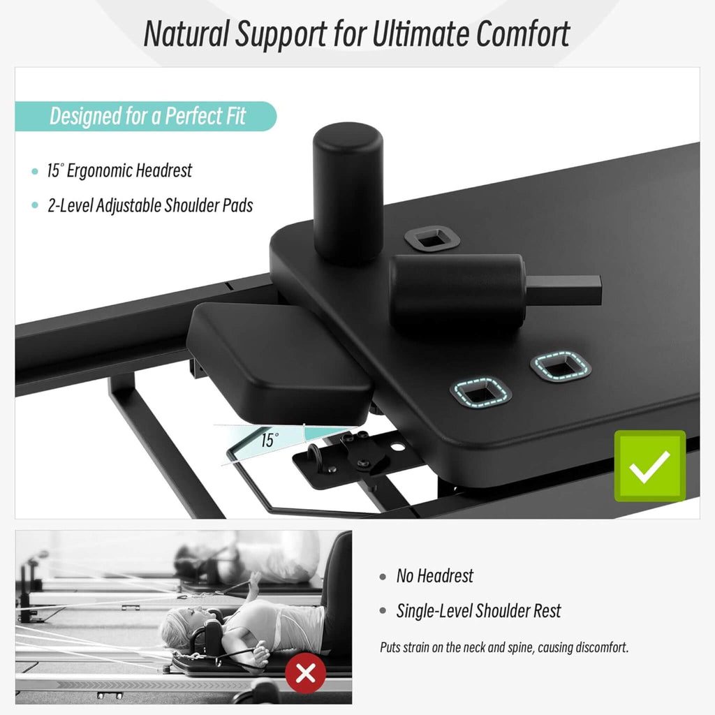 Foldable Dual Resistance Pilates Reformer Machine With Tower (SAK96041)