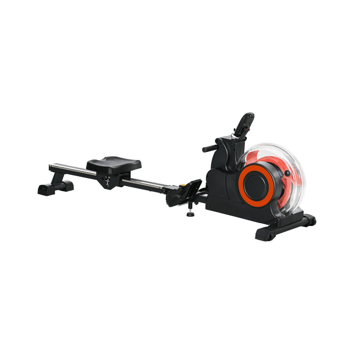 Foldable Water Rowing Machine With Adjustable Resistance, Wheels, LCD Monitor And Tablet Holder (SAK53758)