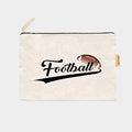 Football Message Cotton Canvas Eco Pouch Bag