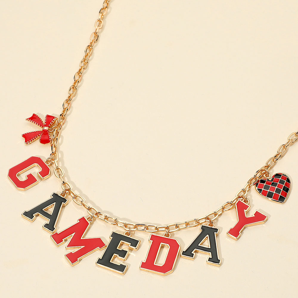 GAME DAY Letter Charm Station Necklace