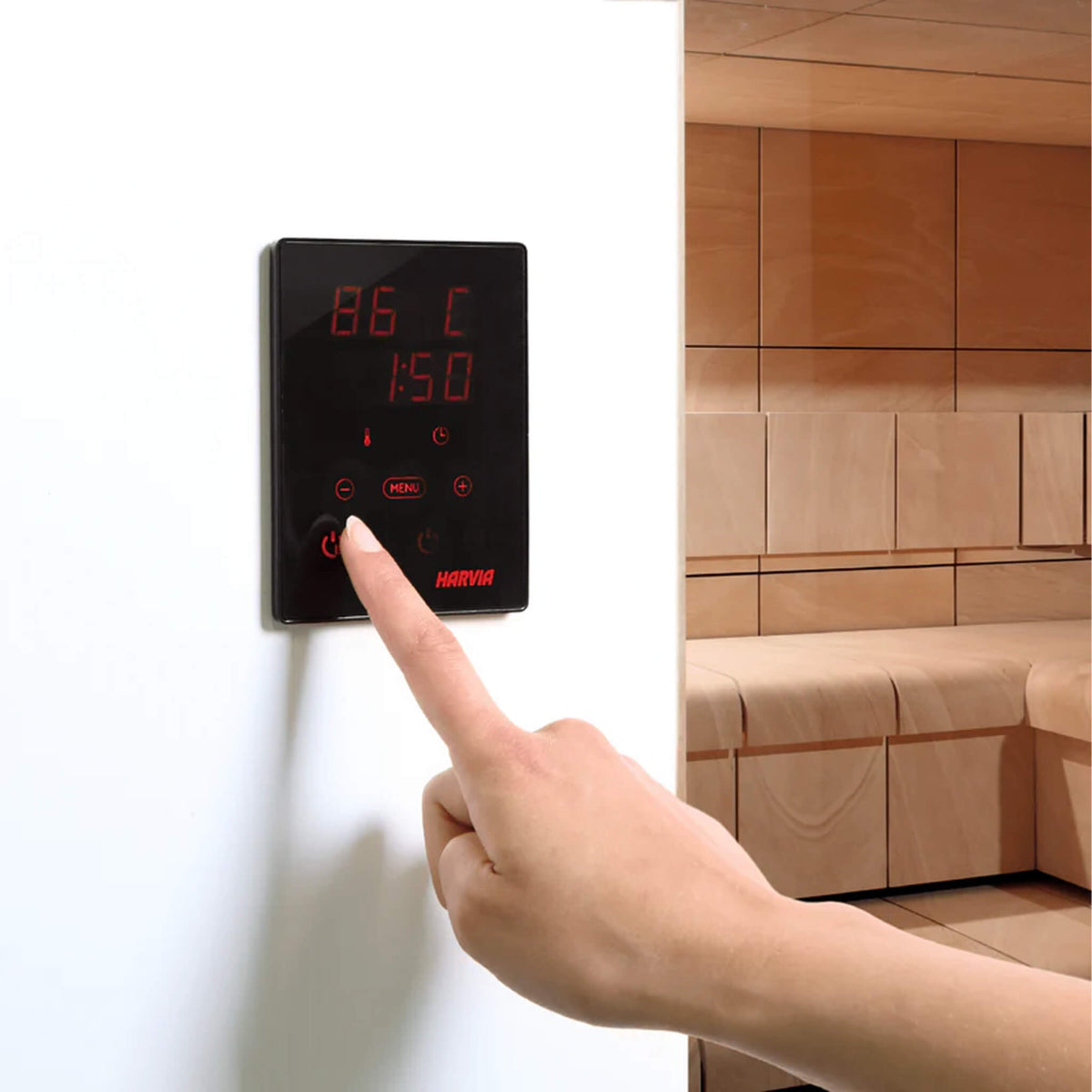 Harvia KIP60W 6KW UL Certified Electric Sauna Heater With Xenio CX170 Digital WIFI Control & Sauna Stones (SAK34791)