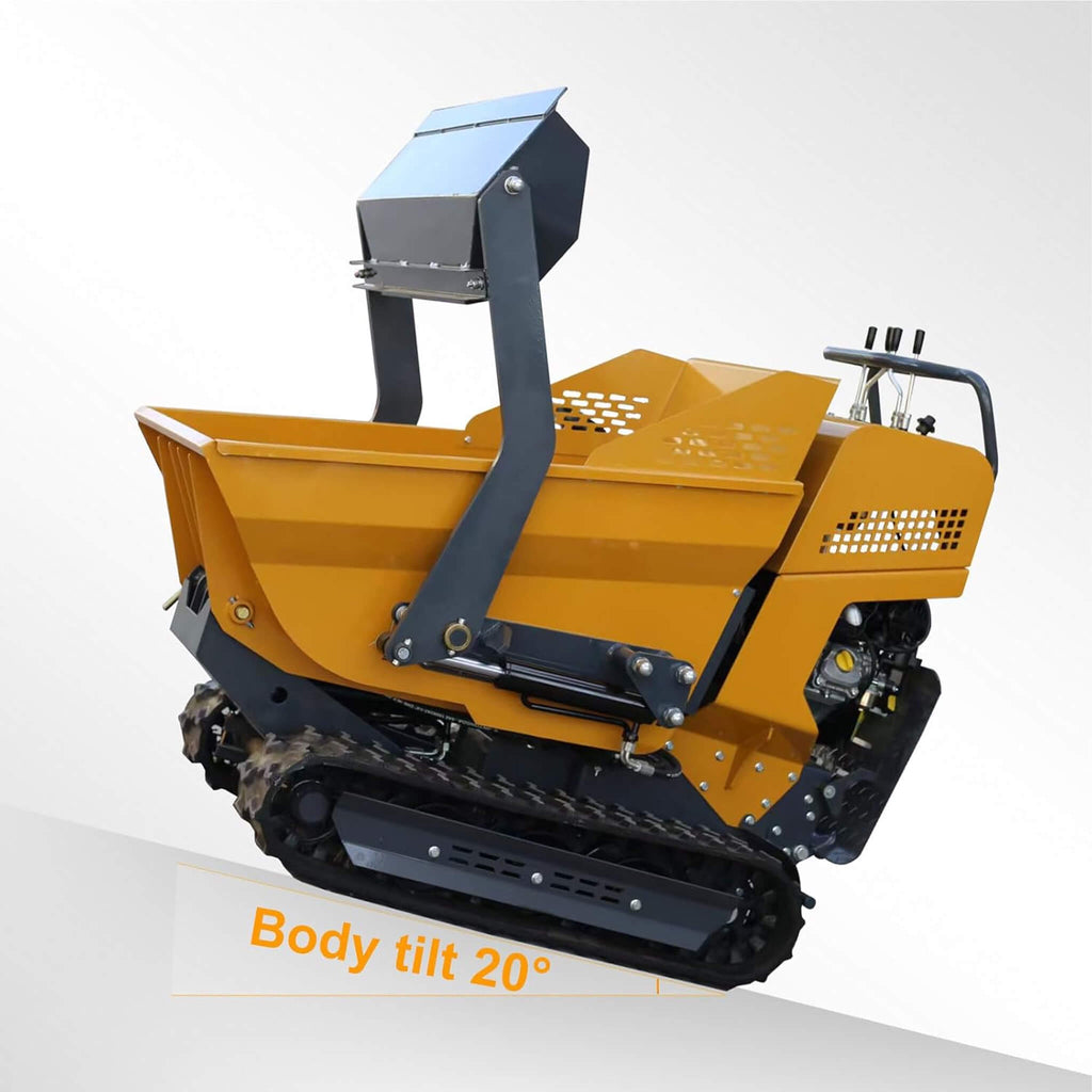 Heavy-Duty 6.5HP 1100LBS Tracked Hydraulic Dumper With Shovel (SAK62780)