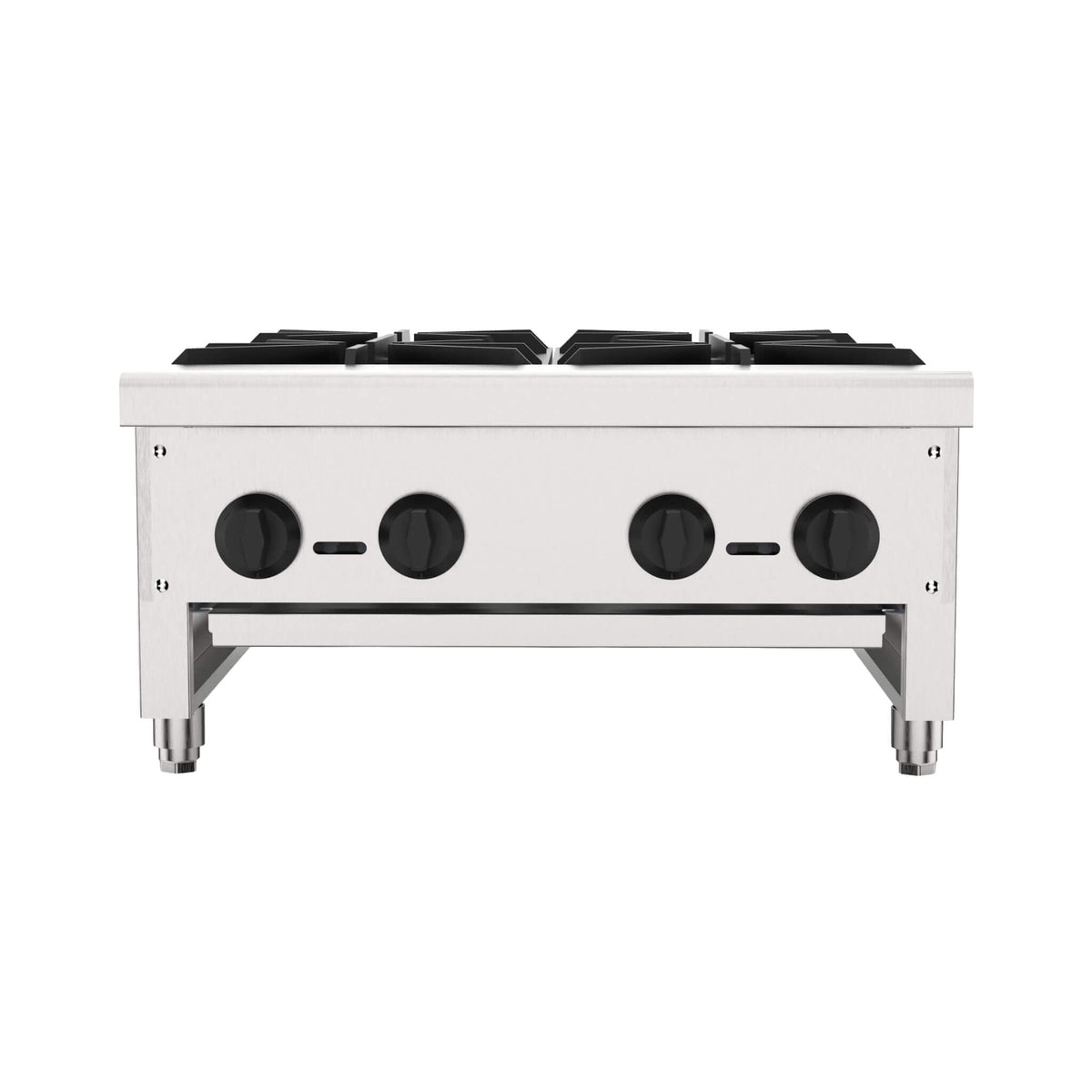 Heavy-Duty Commercial 112K BTU 4-Burner Stainless Steel Gas Stove Hot Plate (SAK39201)