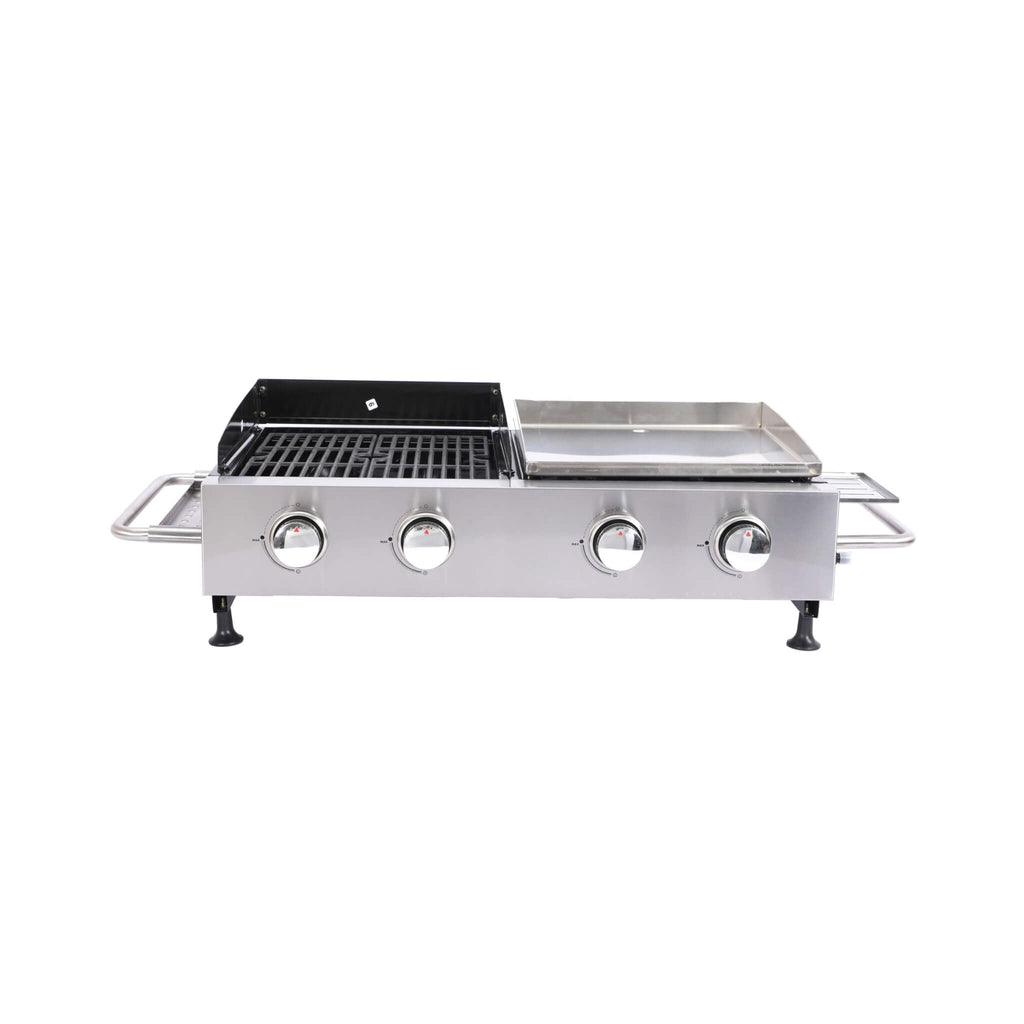 High Temperature 40K BTU 2-Burner Stainless Steel Plancha Combo Gas Grill (SAK71285)