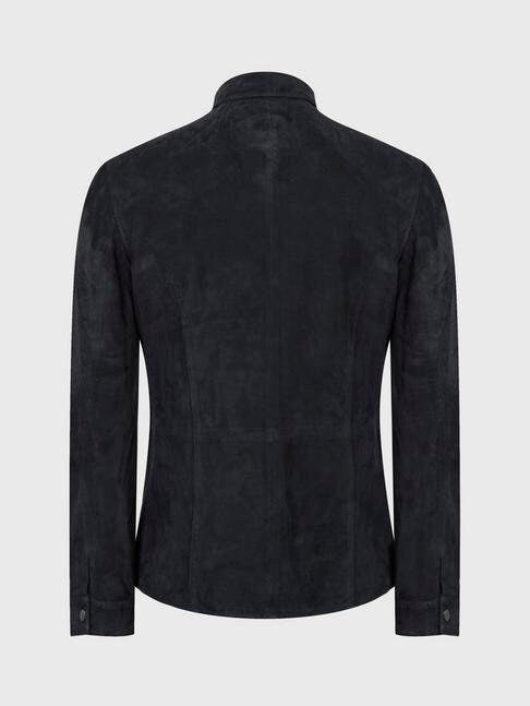 Handmade Bandeo Collar Leather Jacket