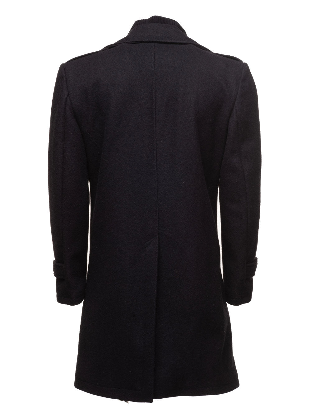 Handmade Black Wool 3/4 Length Trench Coat