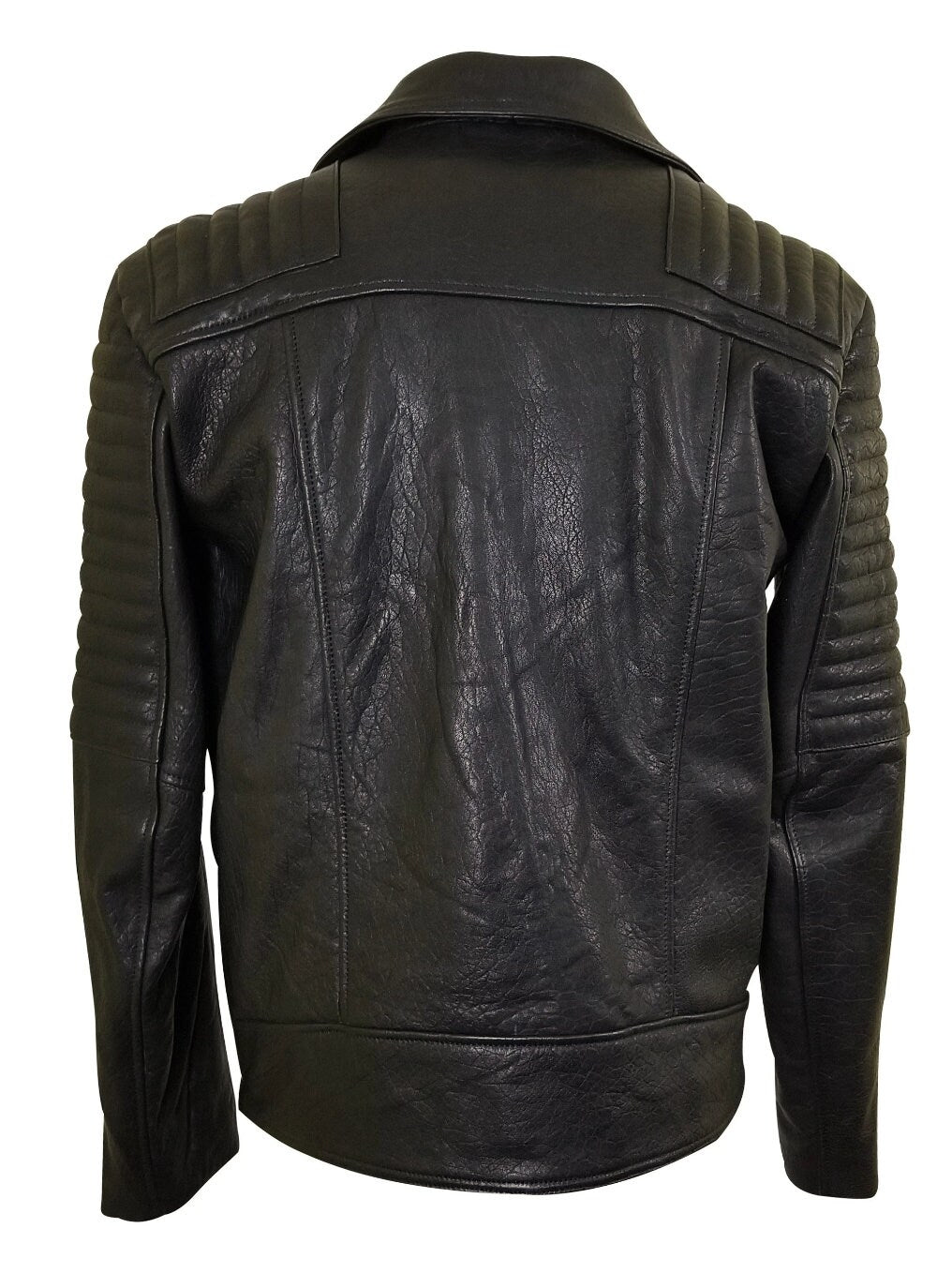 Handmade Bubble Textured Biker Style Leather Jacket