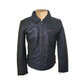 Handmade Bonnie's Black Leather Jacket With Red Stitching