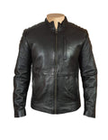 Handmade Cleve's Leather Jacket With Stretch Panel