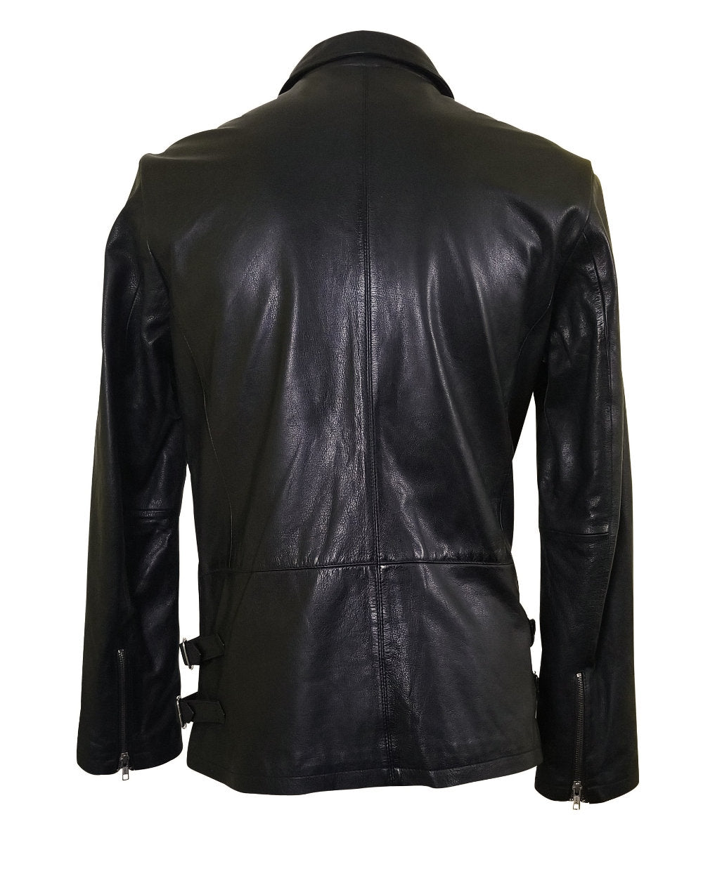 Handmade Jonas Car Coat Style Leather Jacket