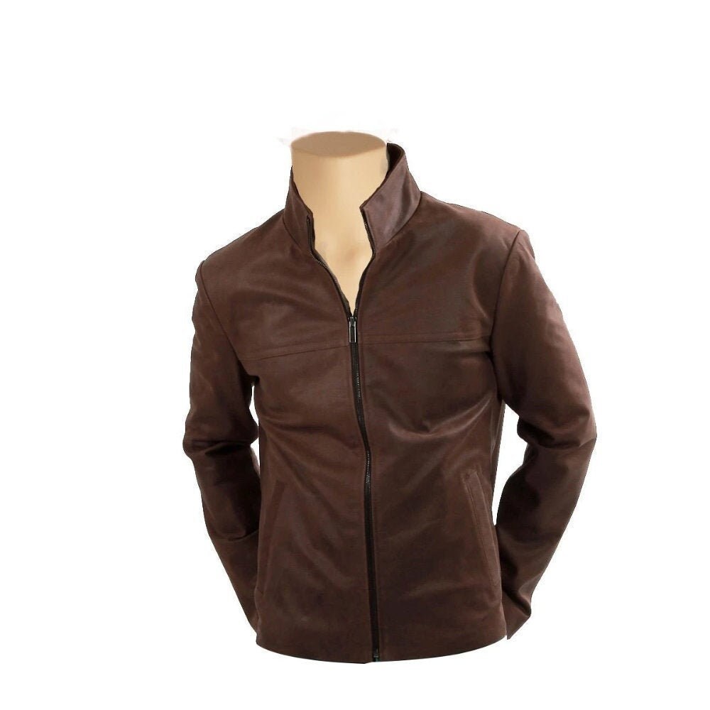 Handmade Brown Suede Leather Jacket