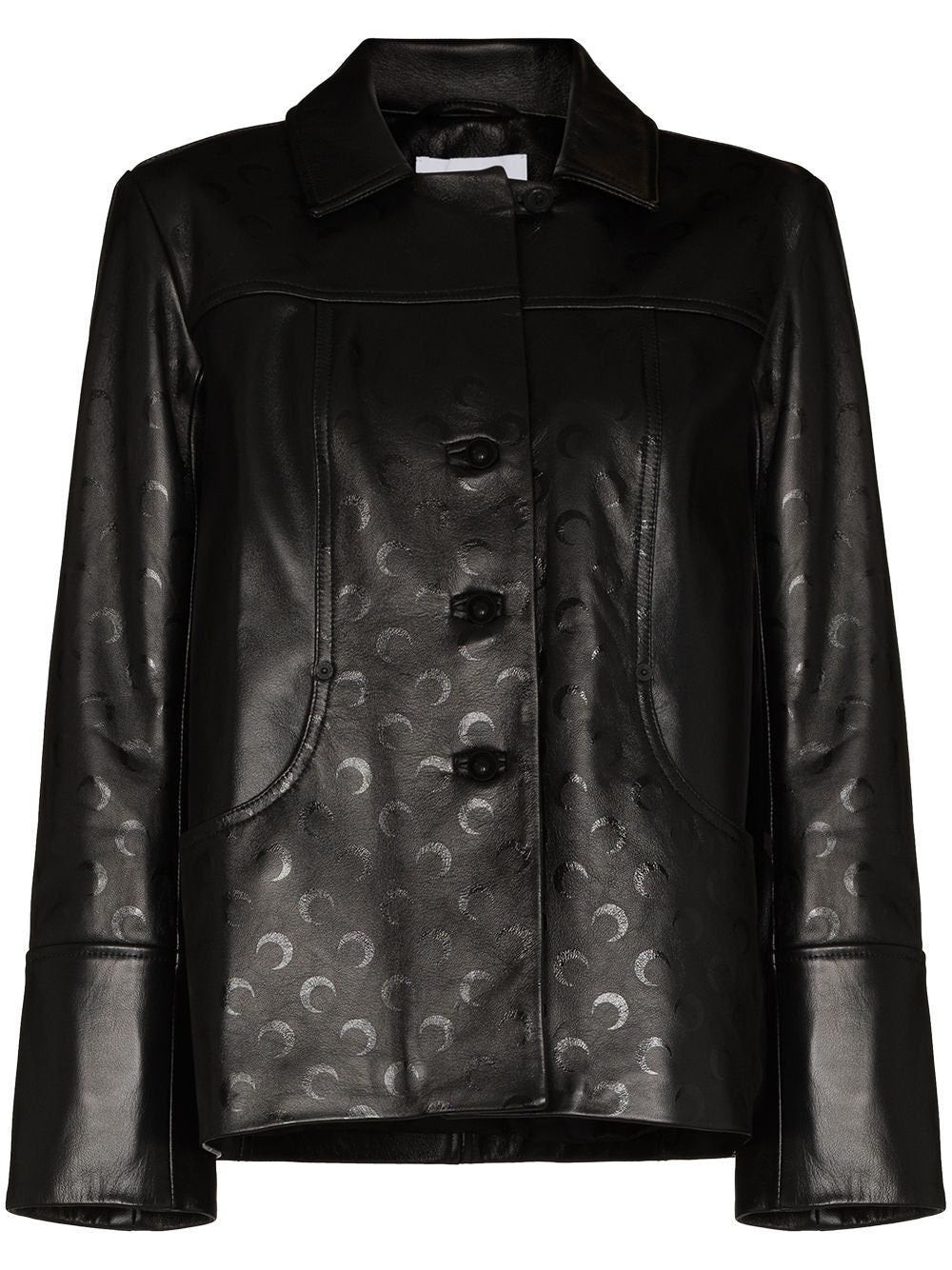 Handmade Crescent Moon Leather Jacket