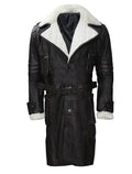 Handmade Elder Maxson Fur Collar Long Leather Battle Jacket Coat